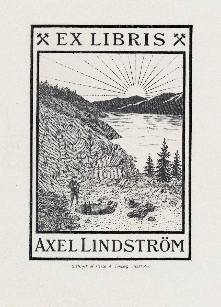 Bookplate of Axel Lindström before 1911