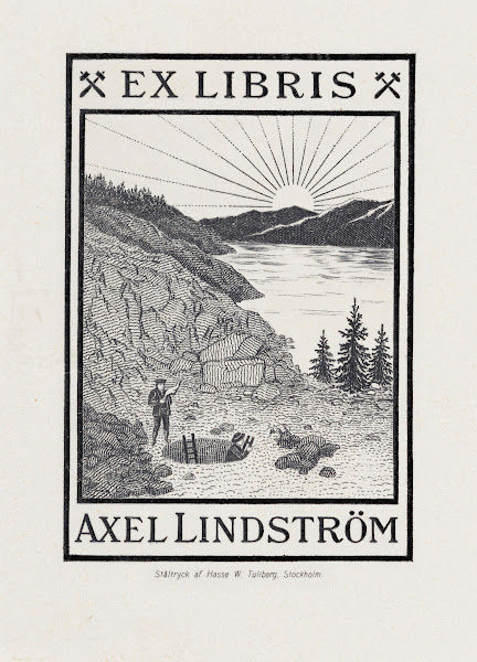 Bookplate of Axel Lindström before 1911