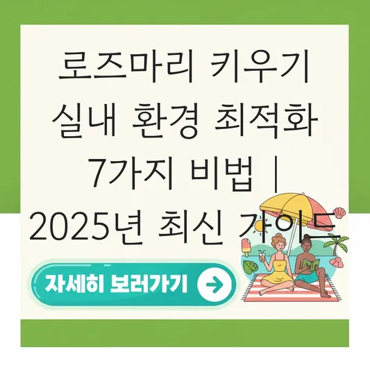 로즈마리 키우기 실내 환경 최적화 방법 대표 이미지