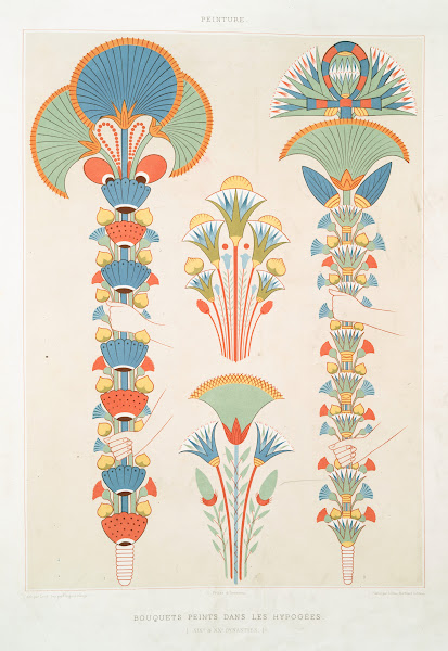 Peinture bouquets peints dans les hypogées XIXe  XXe dynasties 1878