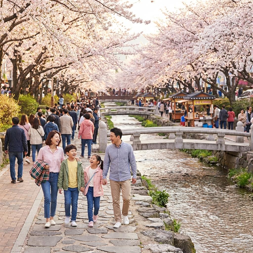 2026 진해 벚꽃 개화 시기 & 군항제 완벽 해부: 가족 단위 방문객을 위한 상세 정보