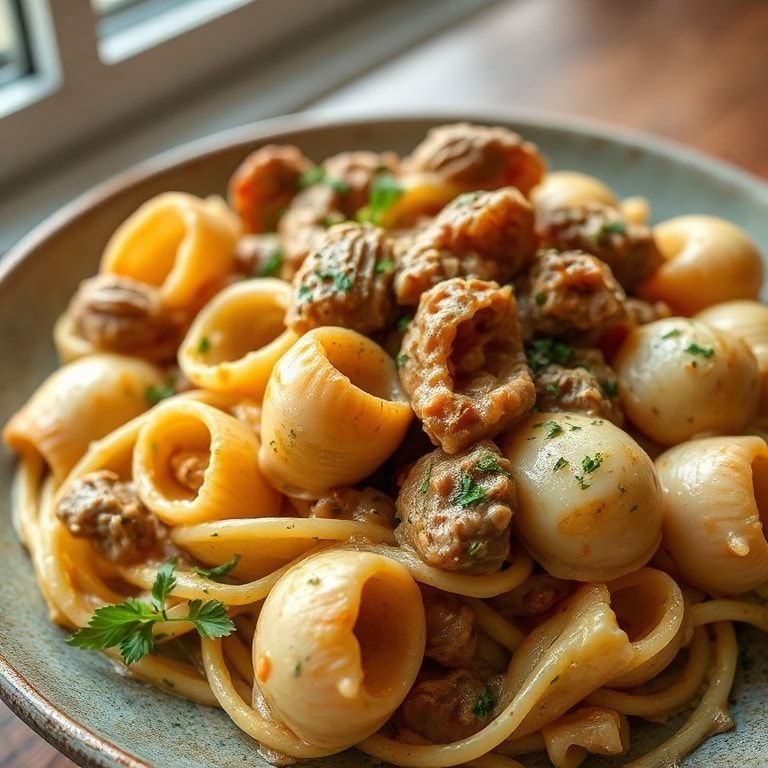 Creamy Beef and Shells Pasta Recipe for Easy Dinner: Quick Comfort in 30 Minutes finished