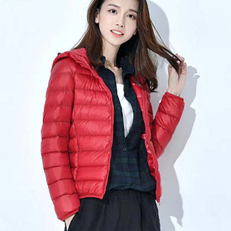 Women's Puffer Jacket, Short, Fitted, with Hood