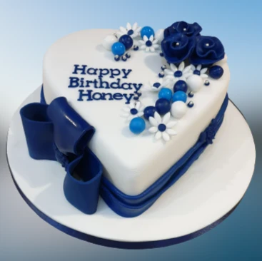 All Blue Anniversary Birthday Cake CB-NC310