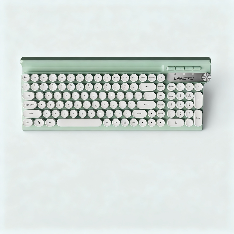 Wired gaming keyboard with mechanical switches
