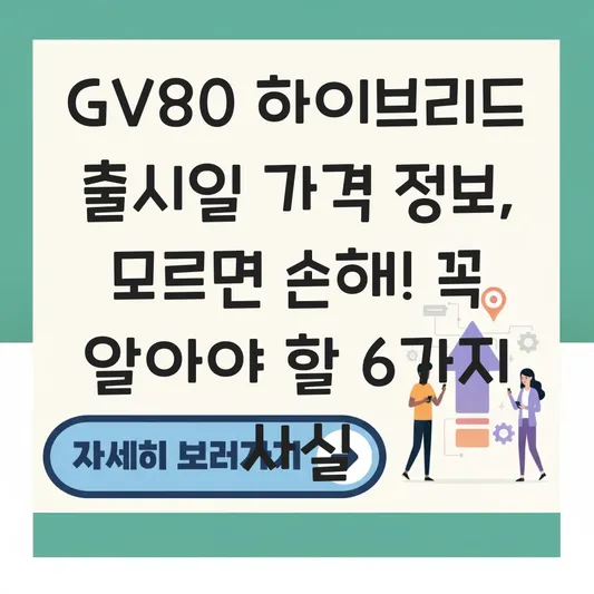 GV80 하이브리드 출시일 가격 정보