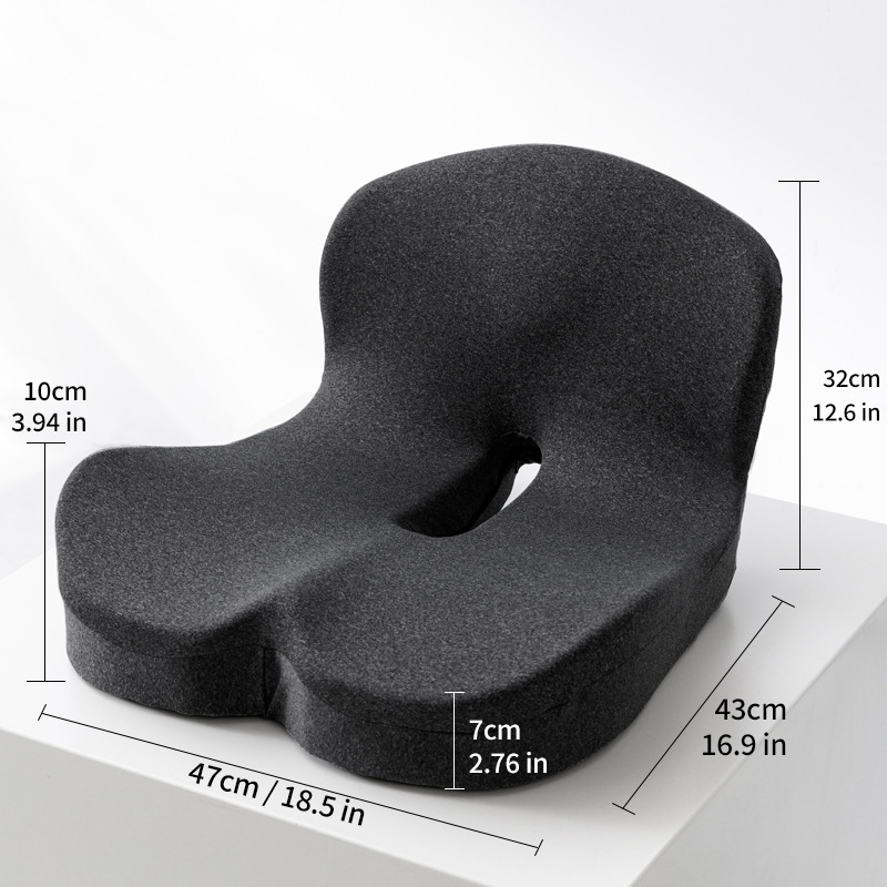 Seat cushion with memory foam backrest