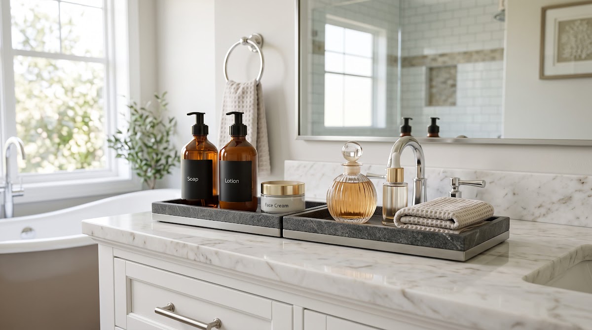 Best Bathroom Countertop Trays for Vanities (2026) - BEST PREMIUM — IN CONTEXT