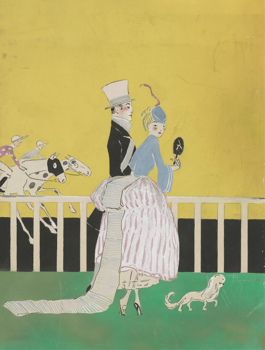 Couple at the races 1916