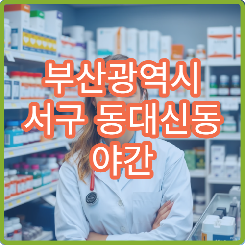 부산광역시 서구 동대신동 야간 영업 약국 병원 인근 약국 안내