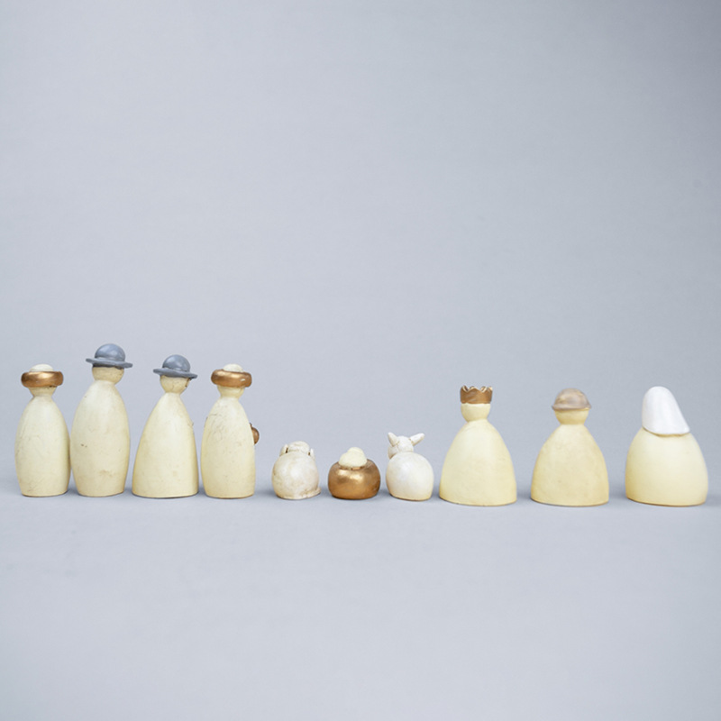 Nativity figure set made of resin