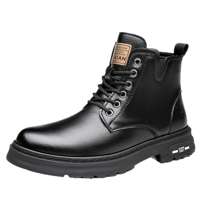 Men's Vintage-Style Boots, Ankle-High, Synthetic PU