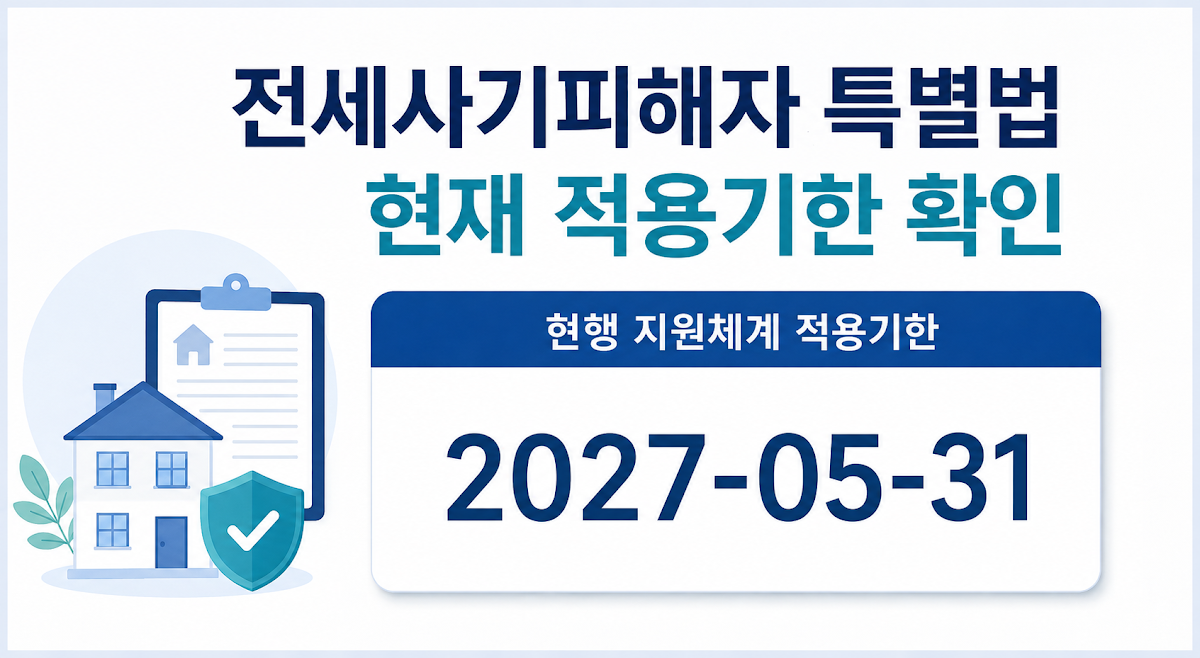 전세사기피해자 특별법 현재 적용기한 확인
