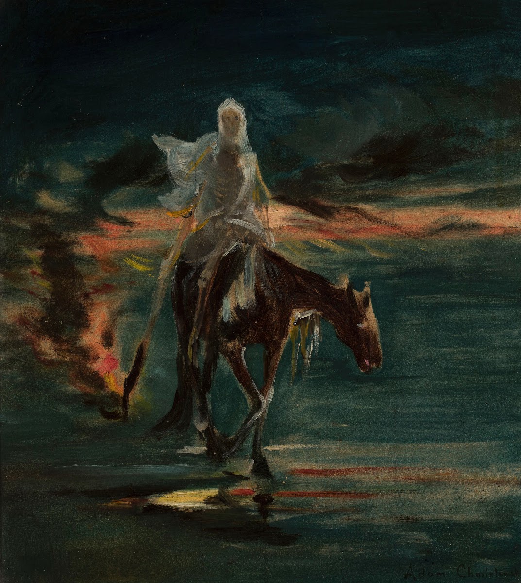 Death central section of the triptych Disaster sketch 1870