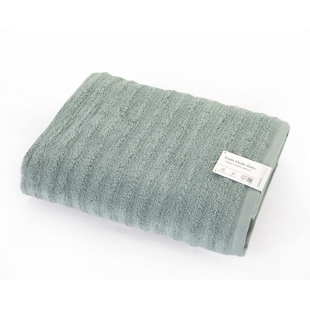 Toalla de medio baño de algodón Modern Secrets® Wave color verde