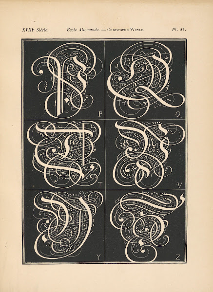 Ecole Allemande  Christophe Weyle  Alphabet initiales gothiques 1895