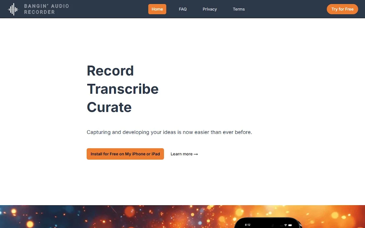 Captura de Bangin' Audio Recorder