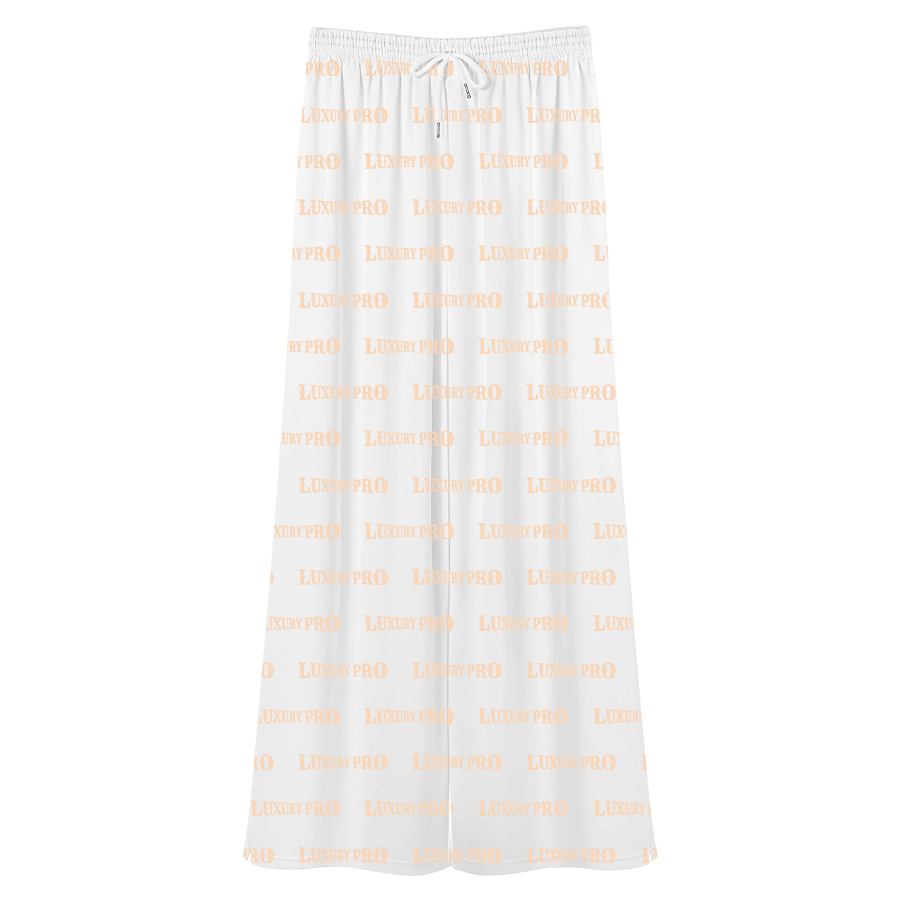 AOP Women's Wide Leg Straight Pants with Pockets