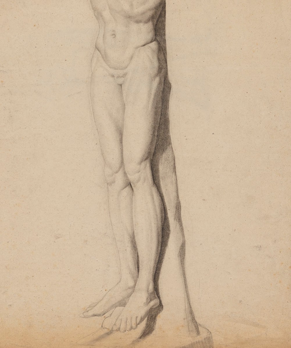 Jambes et bas dun torse dhomme 19th century
