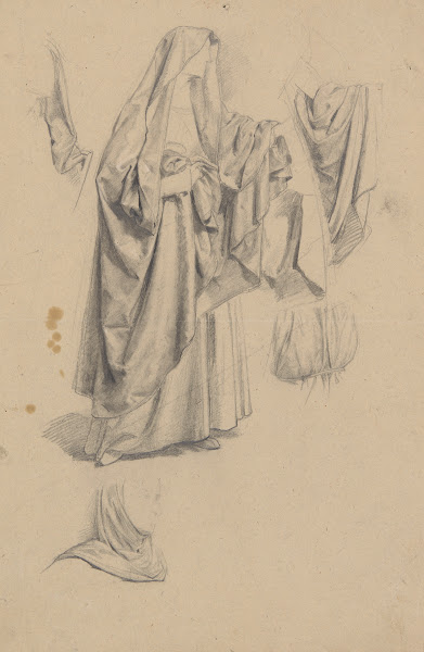 Study of the figure of the Virgin Mary for the painting Three Marys 1865