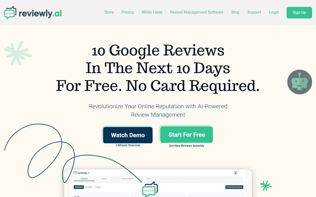 Captura de Reviewly AI