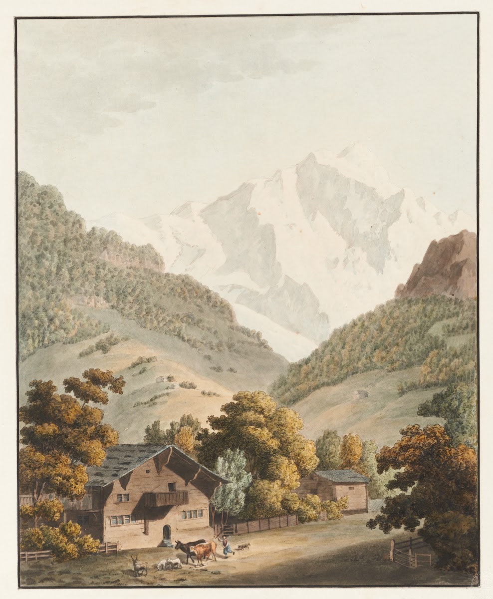 Vue du Jungfrau Horn Pic de la Vierge