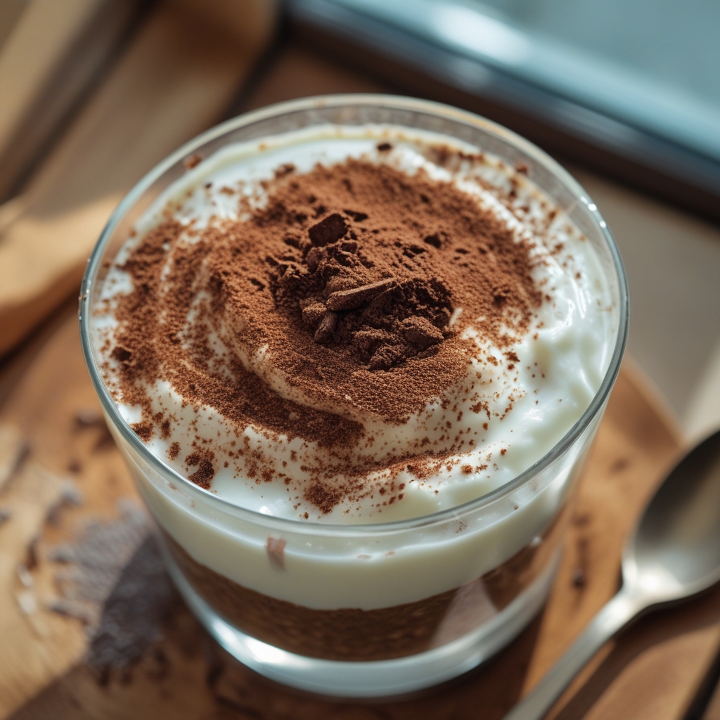 Tiramisu Chia Pudding with Greek Yogurt - Easy Homemade Dessert Recipe