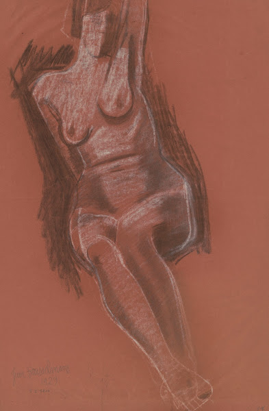 Nude woman seated front view 1929