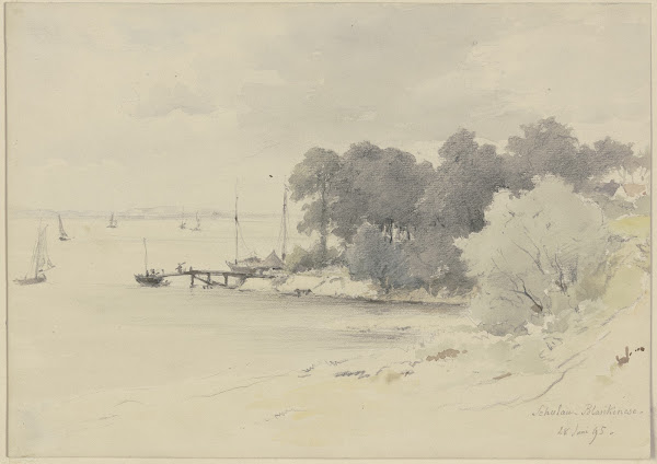 Strand von Schulau bei Blankenese 1895
