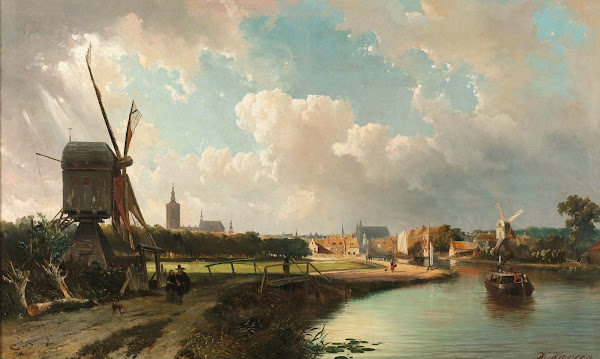 View of The Hague from the Delftse Vaart in the Seventeenth Century 1852