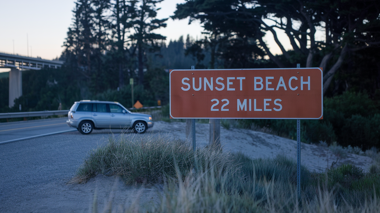 Distance from Myrtle Beach Airport to Sunset Beach