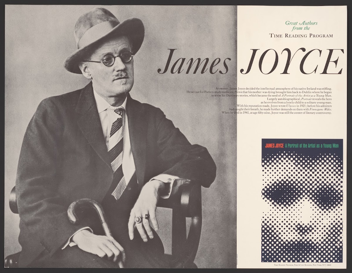 James Joyce Great Authors From The Time Reading Program 1965