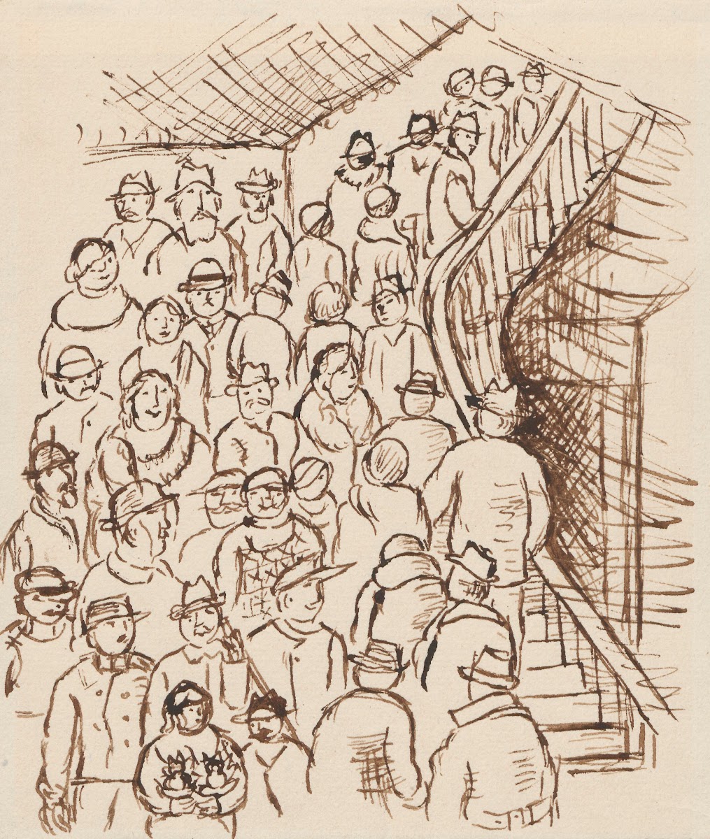 Mrowisko  widok schodów z cyklu Licytacja w Hôtel Drouot 1931   1932