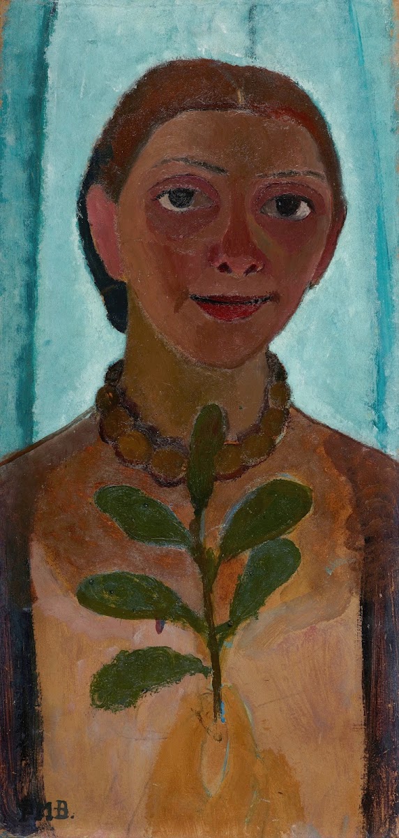 Self portrait with a camellia branch circa 1906 1907