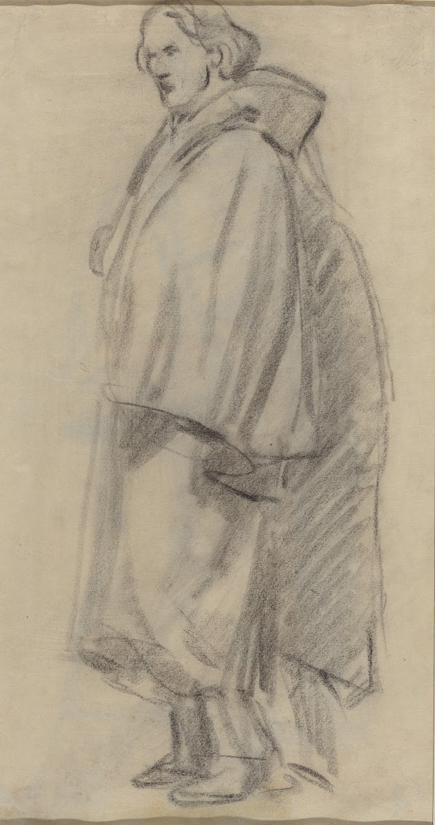 Man Wearing a Cloak verso 1852 1858