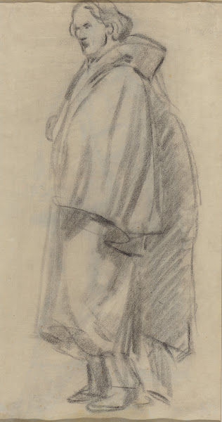 Man Wearing a Cloak verso 1852 1858