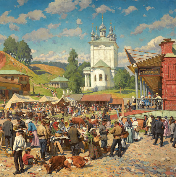 Market Day In Plyos 1918