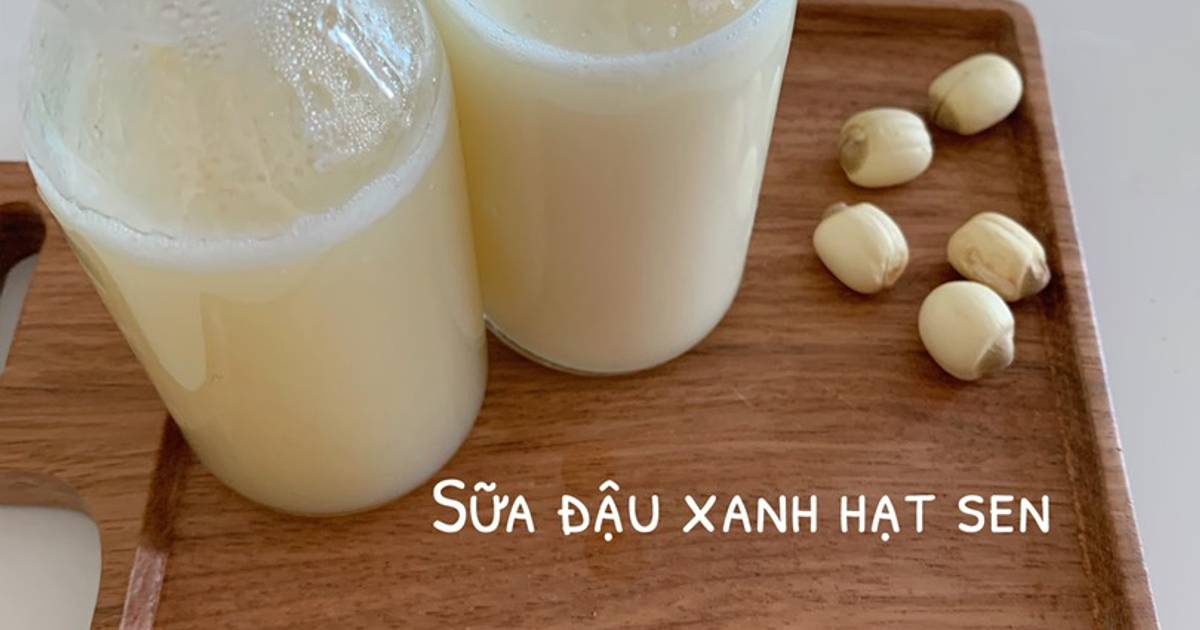 Sữa đậu xanh hạt sen mix sữa công thức