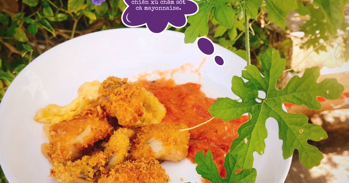 Cá Diêu Hồng chiên xù chấm sốt cà mayonaise
