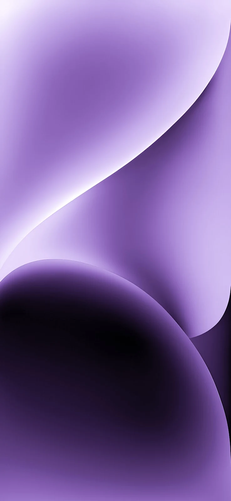 iPhone 14 Purple Stock Wallpaper - Abstract 3D Art 5K iPhone Wallpaper (3912x8476)