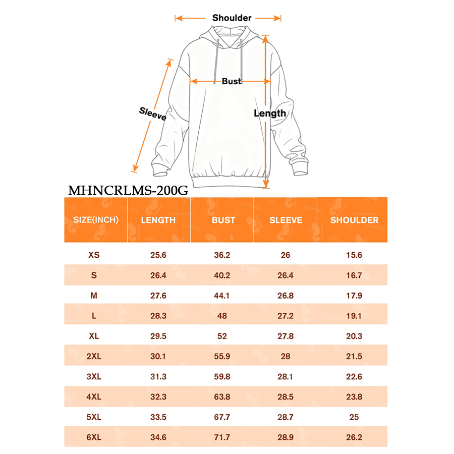 AOP MHN Adult Hoodie 200g Air Layer