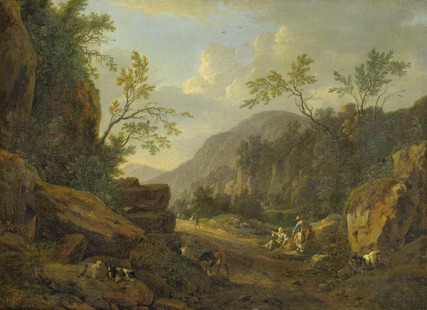 Rocky Landscape in the Evening Light ca 1660  1670