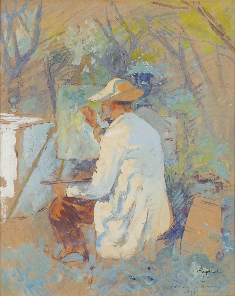Theodor Von Hörmann Malend In Taormina 1894