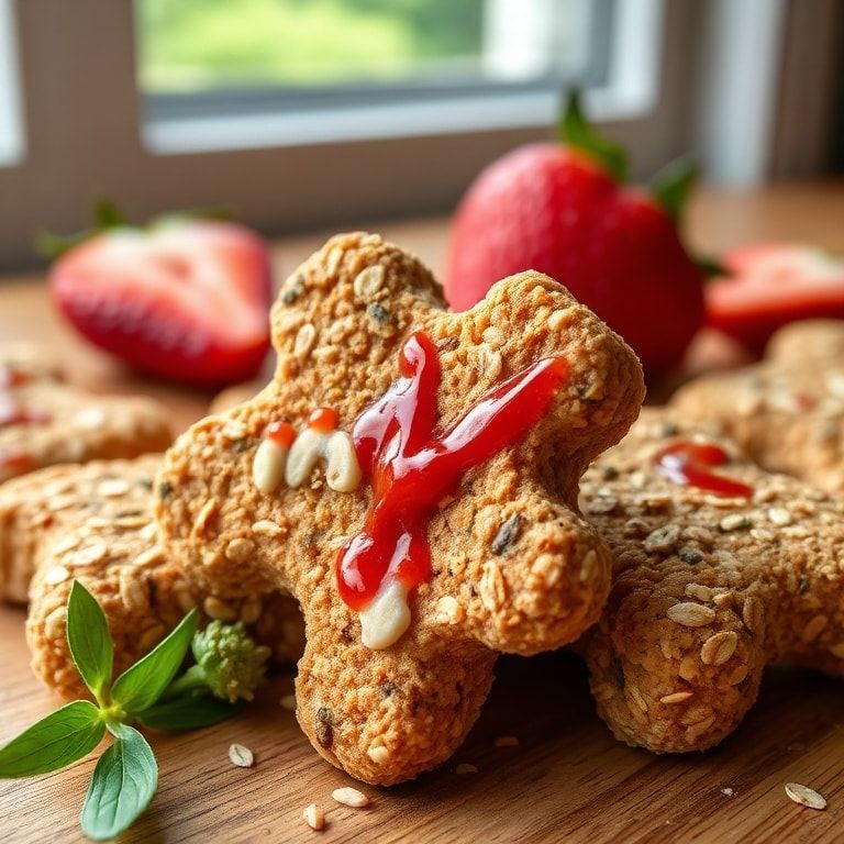 Strawberry Oat Dog Treats (Healthy Homemade Snacks): Easy & Homemade finished