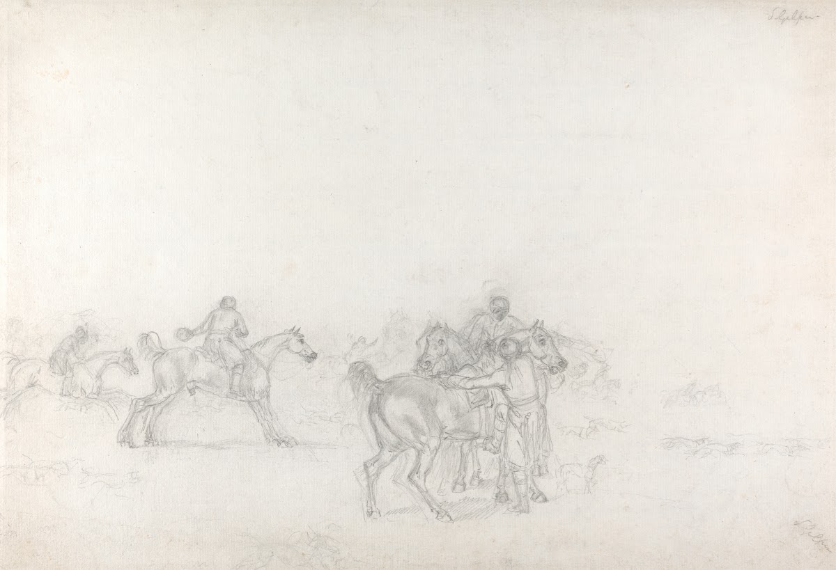 Foxhunting The Start With Rider in Foreground Mounting on Off Side