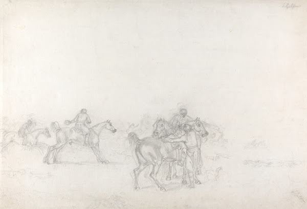 Foxhunting The Start With Rider in Foreground Mounting on Off Side