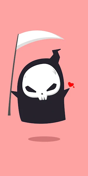 Minimalism, Simple Background, Artwork, Death (Character) 4K Wallpaper Background