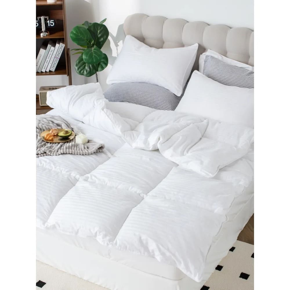 Set de edredón matrimonial de algodón Redfield™ Jacquard color blanco, 2 piezas