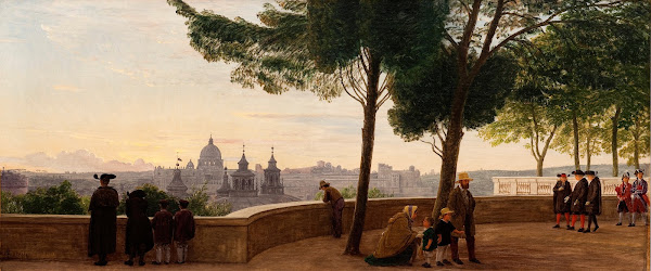 View from Monte Pincio Hill in Rome 1861