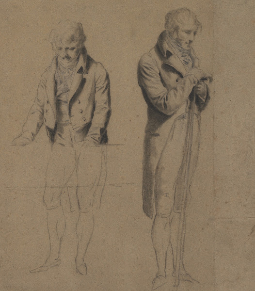Two Standing Figures Study for A Game of Billiards c 1807